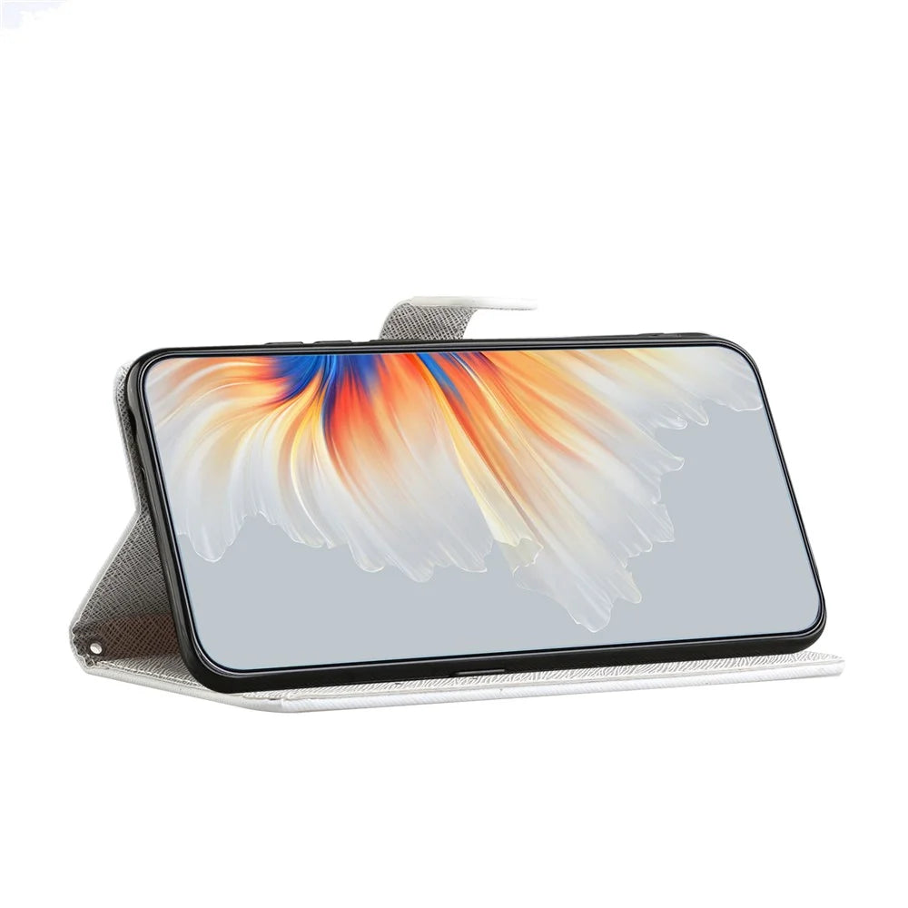 For Samsung Galaxy A57 5G Case Pattern Print PU Leather Wallet Phone Cover Cross Texture - Dragonfly - 3