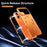 For iPhone 17 Pro Case Compatible with MagSafe Alloy Frame Phone PC Back Cover - Orange - 3