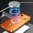 For iPhone 17 Pro Case Compatible with MagSafe Alloy Frame Phone PC Back Cover - Orange - 5