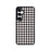 EYCASE For Samsung Galaxy S25+ Magnetic Case  Grid Series Black Edge TPU + Acrylic Cover - Black White Houndstooth - 1