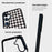 EYCASE For Samsung Galaxy S25+ Magnetic Case  Grid Series Black Edge TPU + Acrylic Cover - Black White Houndstooth - 6