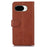For Google Pixel 10a Case Cowhide Texture Leather Wallet Phone Cover with Stand - Brown - 7