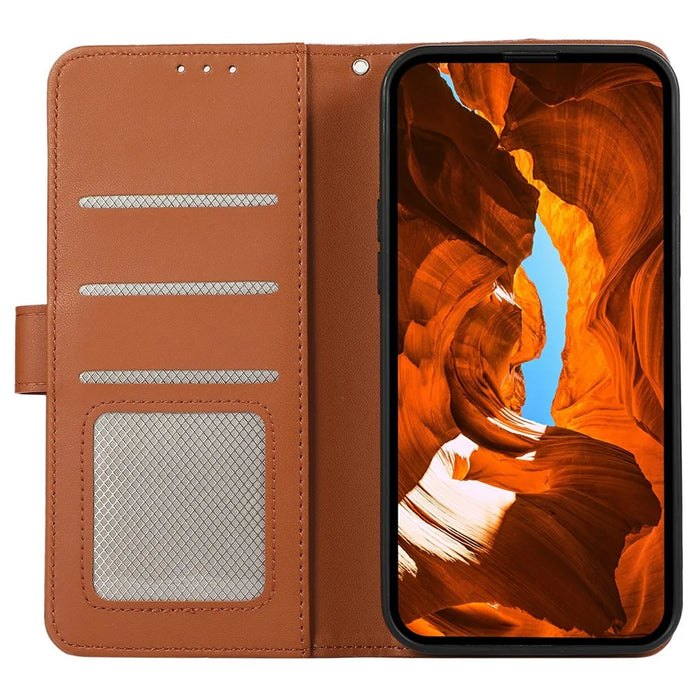 For Google Pixel 10a Case RFID Blocking Flip Leather Phone Cover - Brown - 2