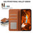 For Google Pixel 10a Case RFID Blocking Flip Leather Phone Cover - Brown - 5
