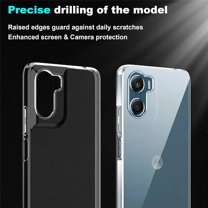 For Motorola Moto G06 Power 4G / G06 4G Clear TPU Anti-Scratch Phone Case + 2.5D Arc Edge Screen Protector - 4