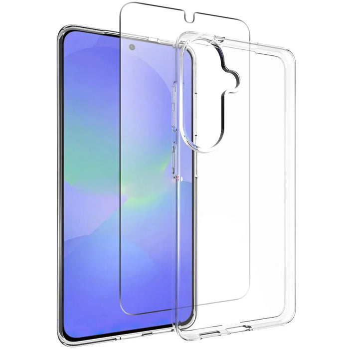 For Samsung	Galaxy S26+ Clear TPU Anti-Scratch Phone Case + 2.5D Arc Edge Screen Protector - 1