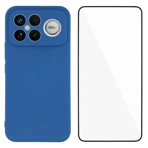WANLONFENG For Xiaomi Poco F8 Ultra / Xiaomi Redmi K90 Pro Max 5G Case  ZB Series Precise Cutouts Straight Edge TPU Phone Cover with Tempered Glass Film - Sapphire - 1