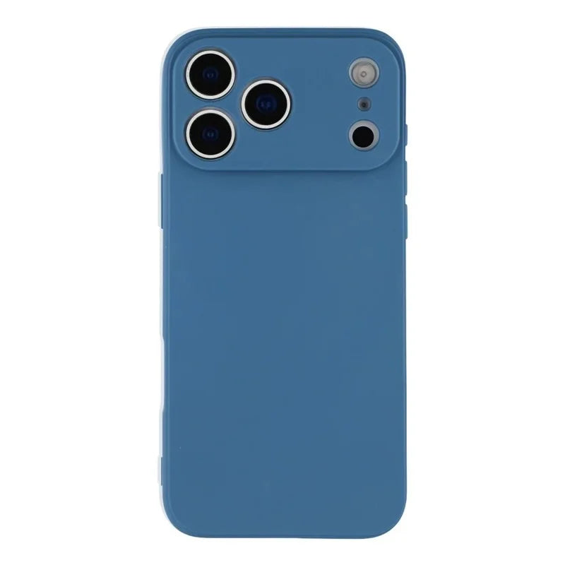 WANLONFENG For iPhone 17 Pro Case  ZB Series Precise Cutouts Straight Edge TPU Phone Cover with Tempered Glass Film - Sapphire - 4