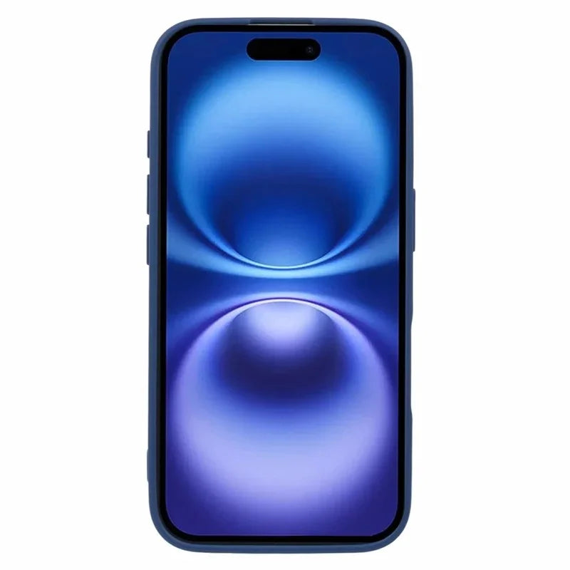 WANLONFENG For iPhone 17 Case  ZB Series Precise Cutouts Straight Edge TPU Phone Cover with Tempered Glass Film - Sapphire - 3