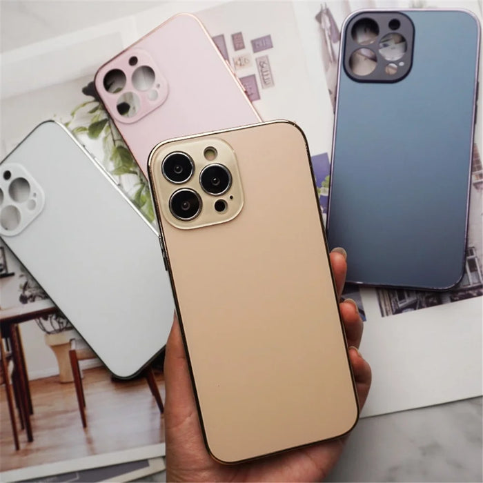 PC+TPU Cover for iPhone 13 Pro 6.1 inch, Anti-drop Electroplated Protective Cover AG Matte Phone Case - Grey - 3