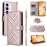 Leather Case For Realme C100 5G / C83 5G / C85 4G / C85 5G / 15x (India) 5G Stand Wallet Phone Cover with Shoulder / Wrist Strap - Pink - 1