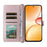 Leather Case For Realme C100 5G / C83 5G / C85 4G / C85 5G / 15x (India) 5G Stand Wallet Phone Cover with Shoulder / Wrist Strap - Pink - 3