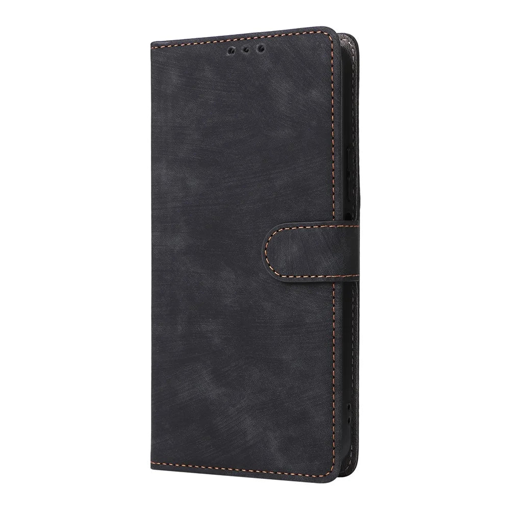 Wallet Case For Realme C100 5G / C83 5G / C85 4G / C85 5G / 15x (India) 5G RFID Blocking PU Leather Phone Cover Stand with Strap - Black - 7