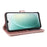 For Blackview Wave 9C Leather Case Stand Wallet Phone Cover with Shoulder / Wrist Strap - Pink - 5