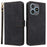 For Blackview Wave 9C Case Wallet RFID Blocking PU Leather Phone Cover Stand with Strap - Black - 1