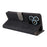 For Blackview Wave 9C Case Wallet RFID Blocking PU Leather Phone Cover Stand with Strap - Black - 5