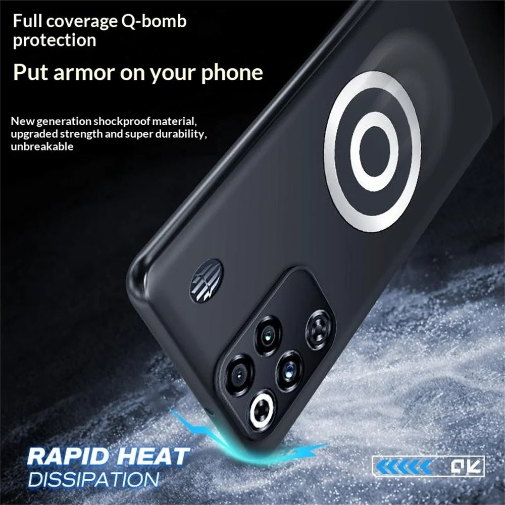 For ZTE nubia RedMagic 11 Pro 5G  /  11 Pro+ 5G Case Graphene + Brass Heat Dissipation Silicone PC Phone Cover Support Magnetic Car Mount - 3
