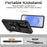 For Samsung Galaxy S25 FE Case PC + TPU Phone Cover with Lens Protection Kickstand - Black - 4