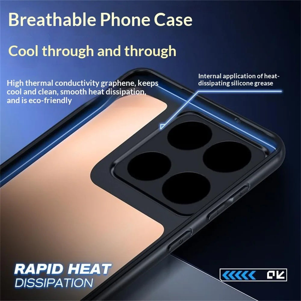 For OnePlus Ace Racing 5G Case Graphene + Brass Heat Dissipation Silicone PC Phone Cover Support Magnetic Car Mount - 7