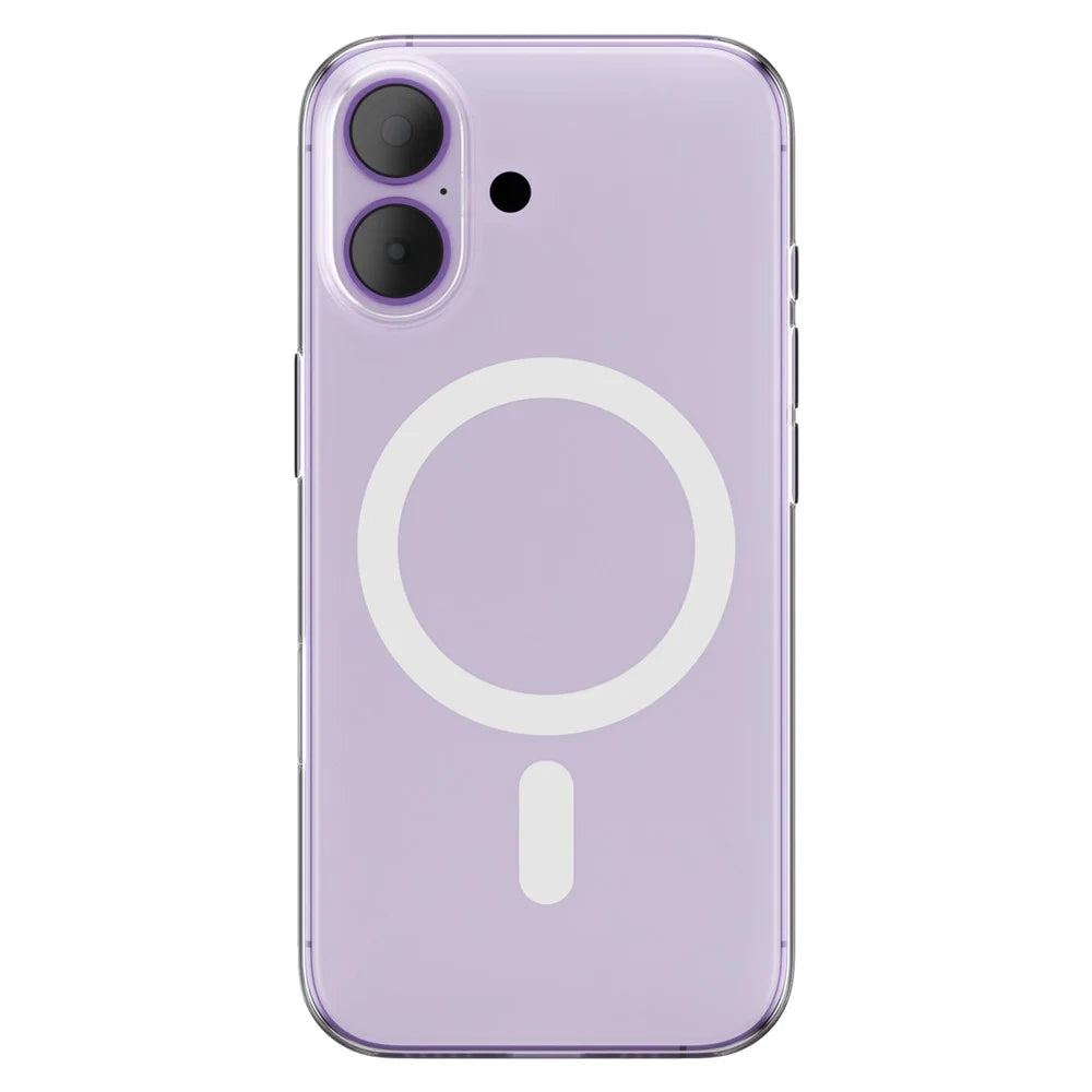For iPhone 17 Case Compatible with MagSafe Ultra Thin Tempered Glass Shockproof Phone Back Cover  - White - 1
