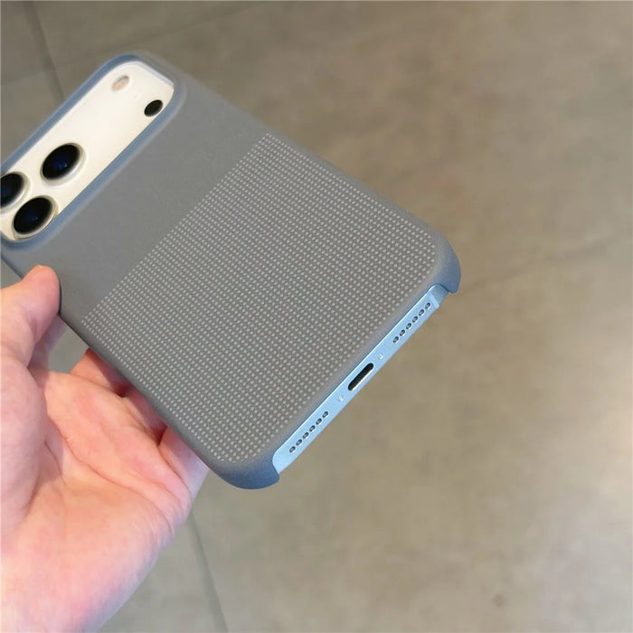 For iPhone 17 Pro Case Compatible with MagSafe Dot Design Anti-Fingerprint Phone Cover - Grey - 2