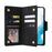 For Samsung Galaxy S23 Rivet Buckle PU Leather Phone Case Stand Wallet Multiple Card Slots Phone Cover with Strap - Black - 2