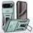 For Google Pixel 11 / 10 Pro / 10 Case Kickstand Slide Lens Lid PC + TPU Drop-Proof Phone Cover - Green - 1