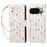 For Google Pixel 10 / 10 Pro / 9 / 9 Pro Case RFID Blocking Flower Leather Phone Cover - Small Flower - 1