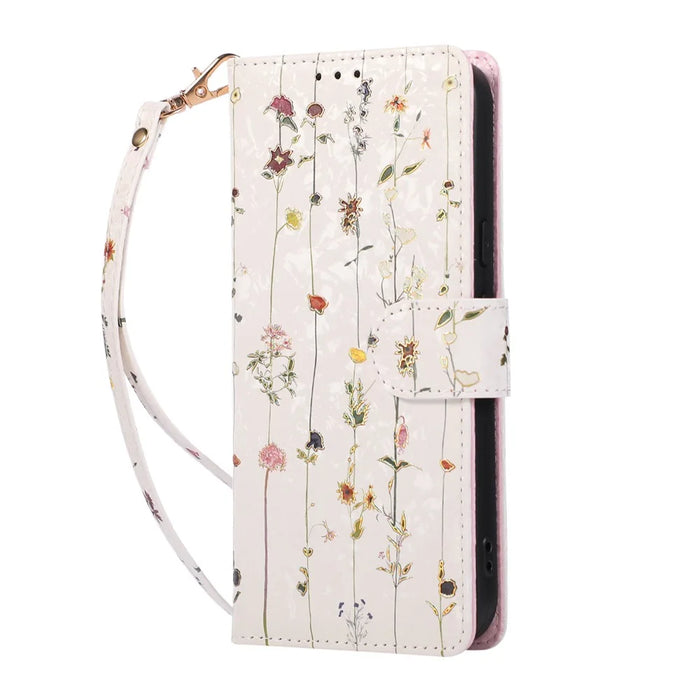 For Google Pixel 10 / 10 Pro / 9 / 9 Pro Case RFID Blocking Flower Leather Phone Cover - Small Flower - 5