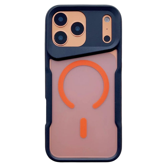 For iPhone 17 Pro Magnetic Case Skin-Touch TPU + PC Shockproof Phone Back Cover - Orange - 1