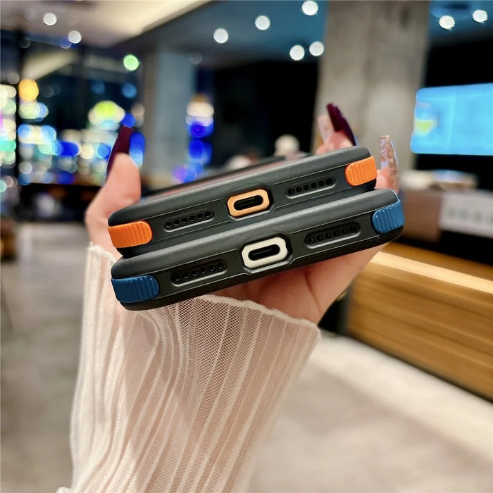 For iPhone 17 Pro Magnetic Case Skin-Touch TPU + PC Shockproof Phone Back Cover - Orange - 7