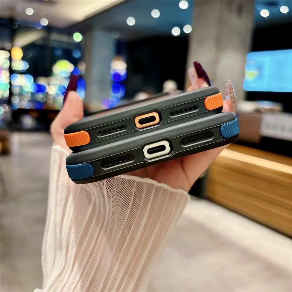 For iPhone 17 Pro Max Magnetic Case Skin-Touch TPU + PC Shockproof Phone Back Cover - Orange - 7