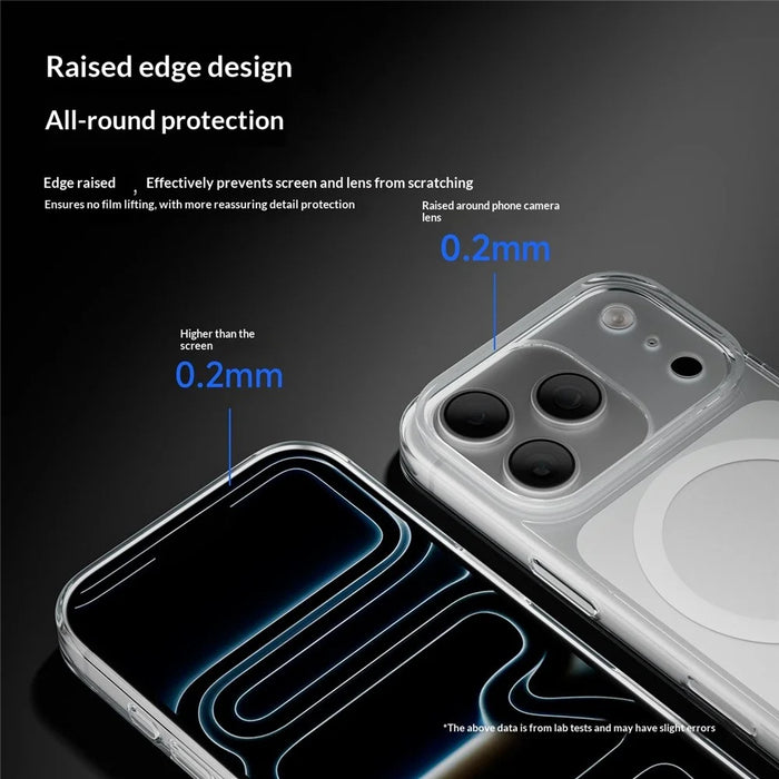 For iPhone 17 Pro Case Compatible with MagSafe Ultra Thin Tempered Glass Shockproof Phone Back Cover - White - 5