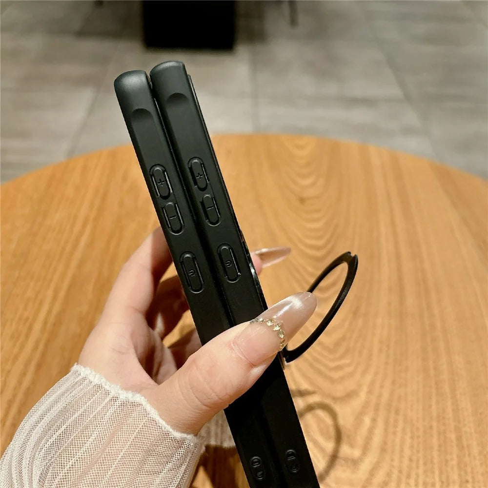 For Samsung Galaxy S25 Ultra Magnetic Case Rotating Kickstand TPU+PC Phone Cover with Tempered Glass Film - 7