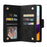 For Samsung Galaxy A53 5G Multiple Card Slots Phone Cover Rivet Buckle PU Leather Phone Case Stand Wallet with Strap - Black - 2