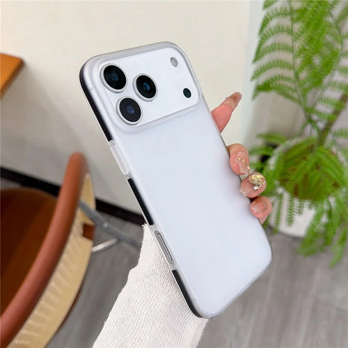 For iPhone 17 Pro Max Frosted PC Case Anti Slip Edge Skin Touch Phone Back Cover - Black - 1