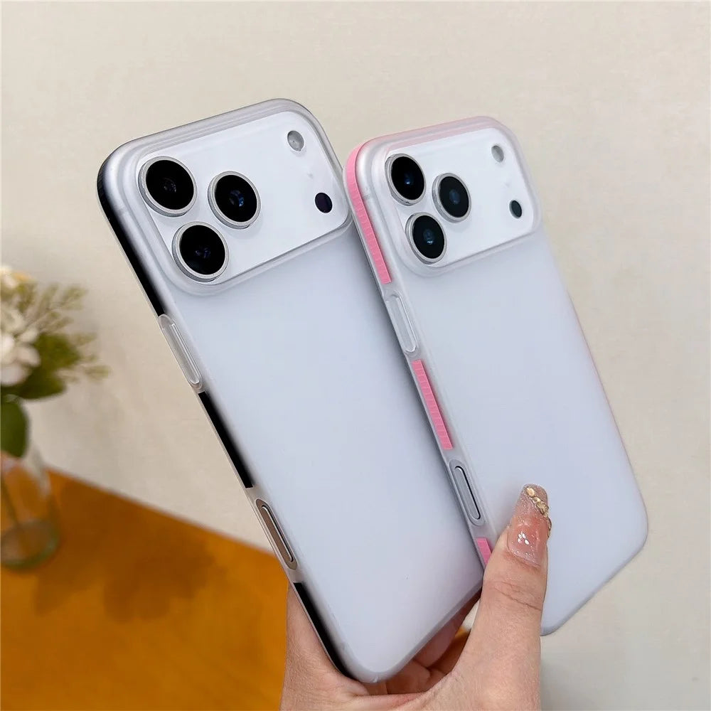 For iPhone 17 Pro Max Frosted PC Case Anti Slip Edge Skin Touch Phone Back Cover - Black - 3