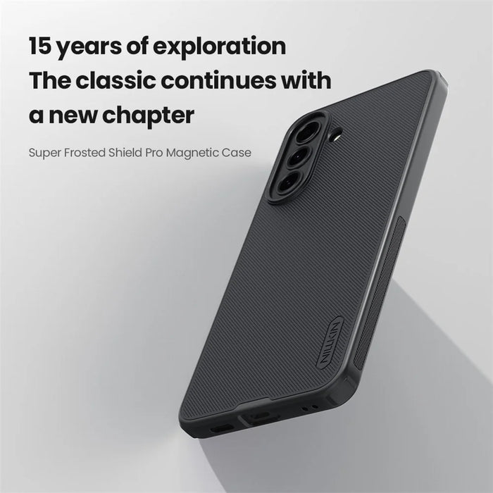 NILLKIN Super Frosted Shield Pro for Samsung Galaxy A57 5G Magnetic Case PC + TPU Clear Black Phone Cover - 6