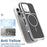 For iPhone 16 Pro Max Case Compatible with MagSafe Dual Color Shockproof TPU PC Phone Cover - Black - 5