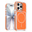 For iPhone 15 Pro Max Case Compatible with MagSafe Dual Color Shockproof TPU PC Phone Cover - Orange - 1