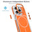 For iPhone 15 Pro Max Case Compatible with MagSafe Dual Color Shockproof TPU PC Phone Cover - Orange - 2