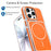 For iPhone 15 Pro Max Case Compatible with MagSafe Dual Color Shockproof TPU PC Phone Cover - Orange - 4