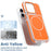 For iPhone 15 Pro Max Case Compatible with MagSafe Dual Color Shockproof TPU PC Phone Cover - Orange - 5
