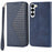 For Samsung Galaxy S23+ Calf Texture Imprinted Rhombus Pattern PU Leather Case Wallet Folio Flip Phone Stand Cover with Strap - Blue - 1