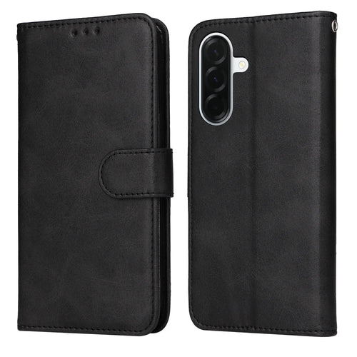 For Samsung Galaxy A37 5G Case Wallet PU Leather Folio Flip Phone Cover - Black - 1