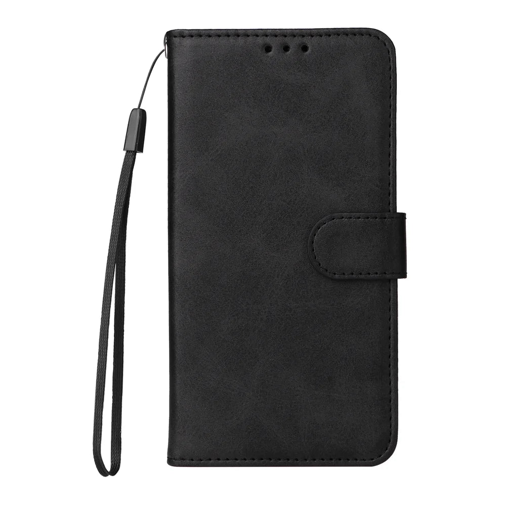 For Samsung Galaxy A37 5G Case Wallet PU Leather Folio Flip Phone Cover - Black - 4