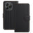 For Blackview Wave 9C Leather Case Wallet Stand Solid Color Anti Drop Phone Cover - Black - 1