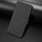 For Blackview Wave 9C Leather Case Wallet Stand Solid Color Anti Drop Phone Cover - Black - 7