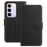 For Realme C85 5G Leather Case Wallet Stand Solid Color Anti Drop Phone Cover - Black - 1