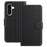 For Samsung Galaxy A57 5G Leather Case Wallet Stand Solid Color Anti Drop Phone Cover - Black - 1